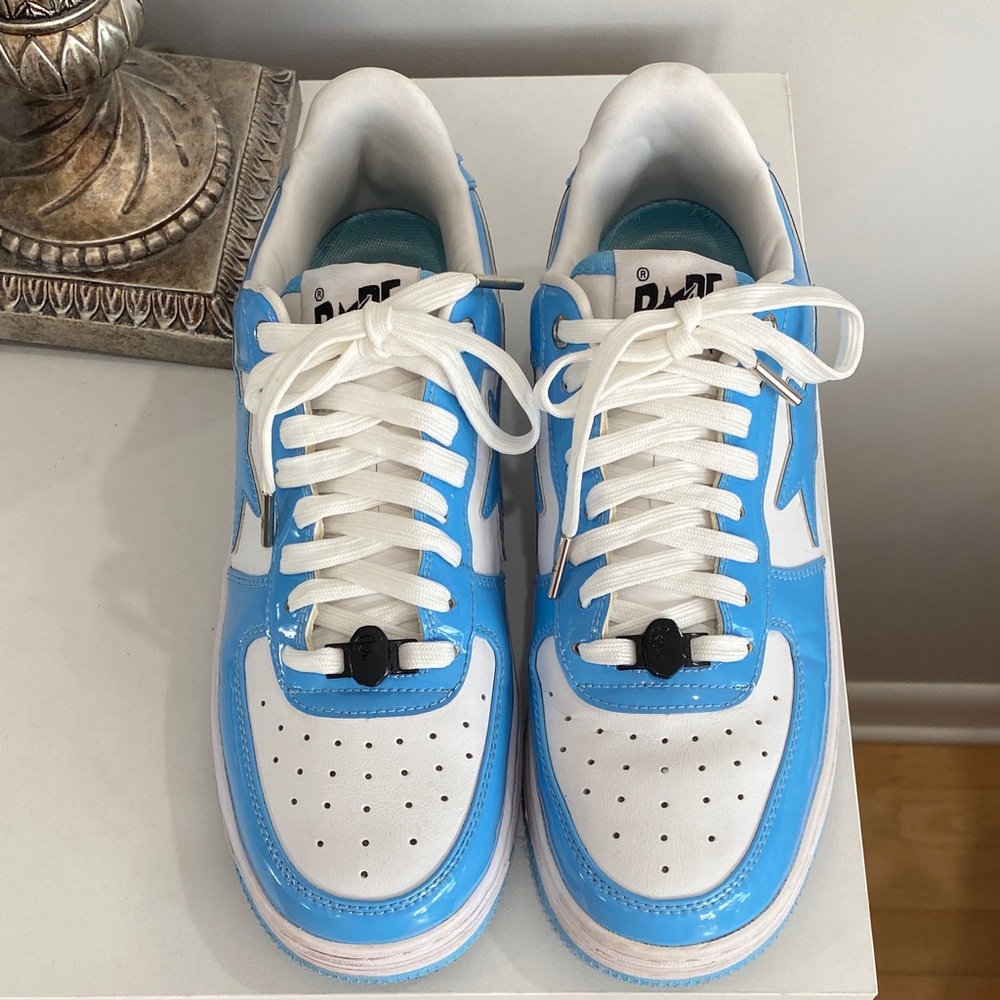 A Bathing Ape BAPE Bapesta Blue Bath Mat Size 9.5 DISCONTINUED COLOR!! 🔵 - Picture 2 of 12